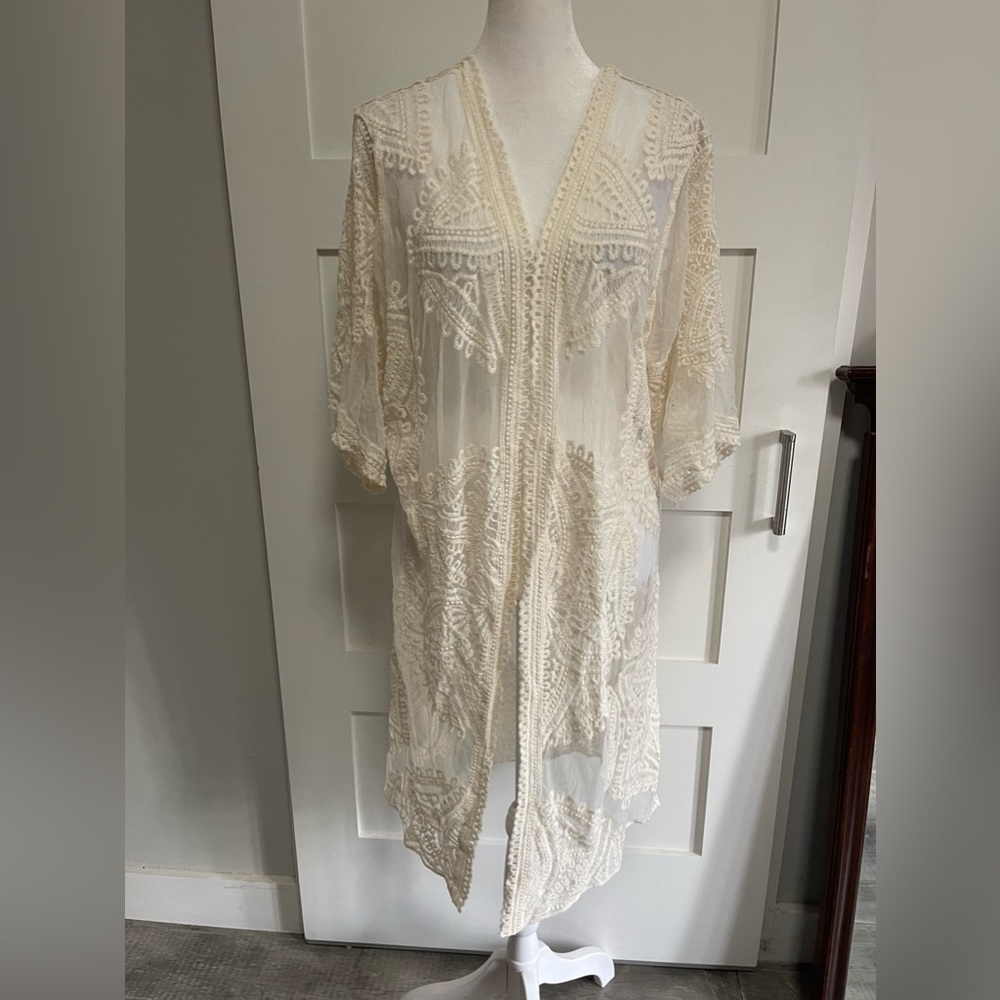 Ivory Kimono/Coverup Size S/M